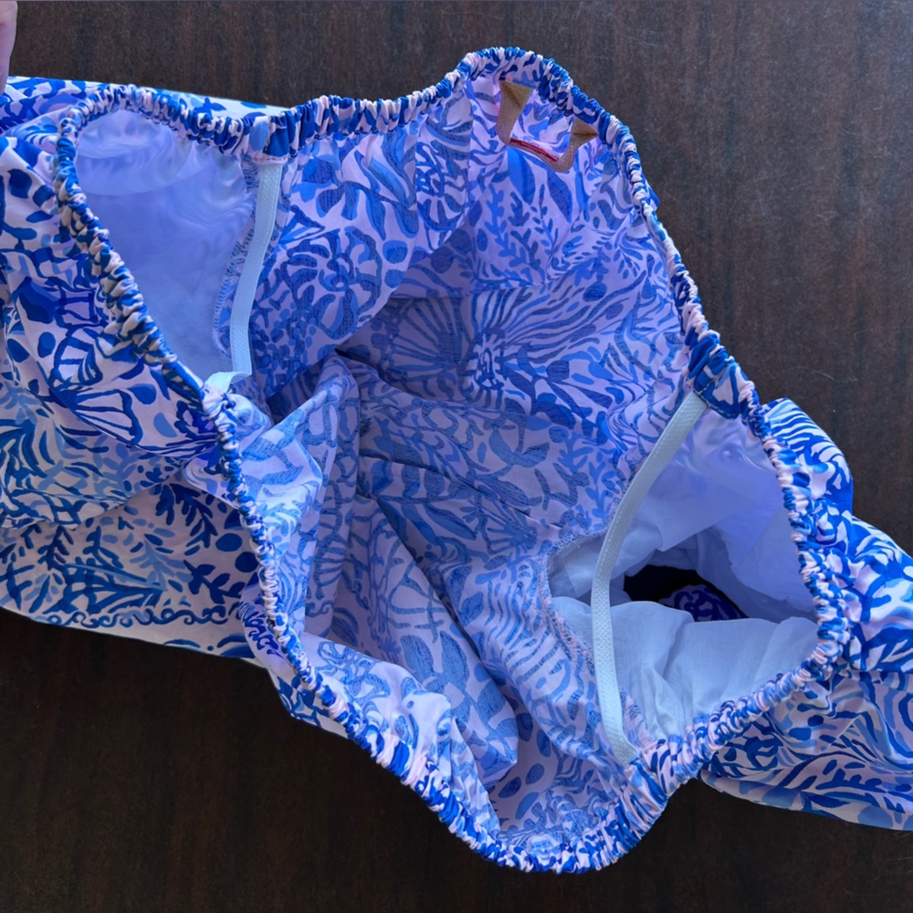 Lilly Pulitzer | Frankee Off-the-Shoulder top | High Tide Vibes print | XS - Picture 8 of 10